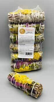 4&quot; White Sage W/ Calendula flower (6 pack)