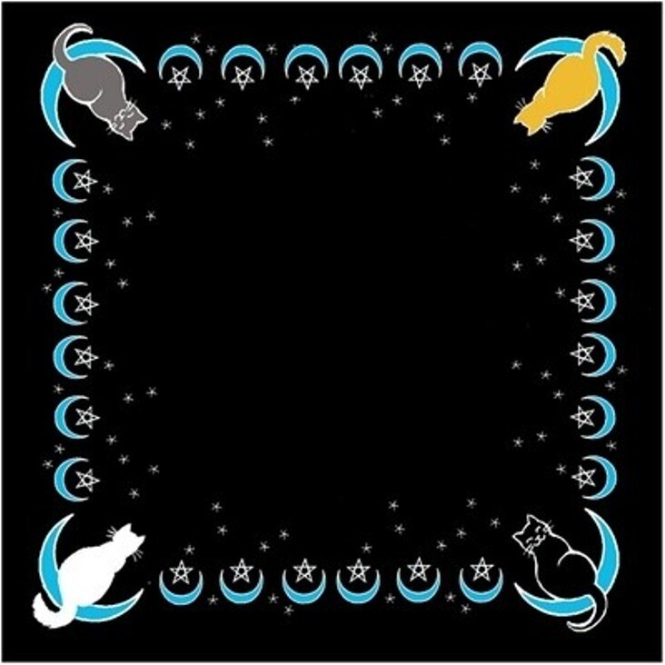 Moon Cat altar cloth 36&quot; x 36