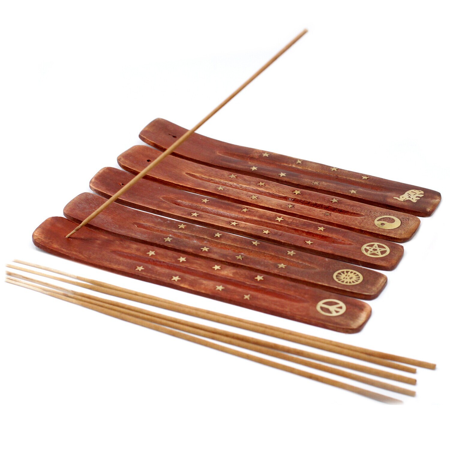 Brass Inlaid Ash catcher - Mango Wood
