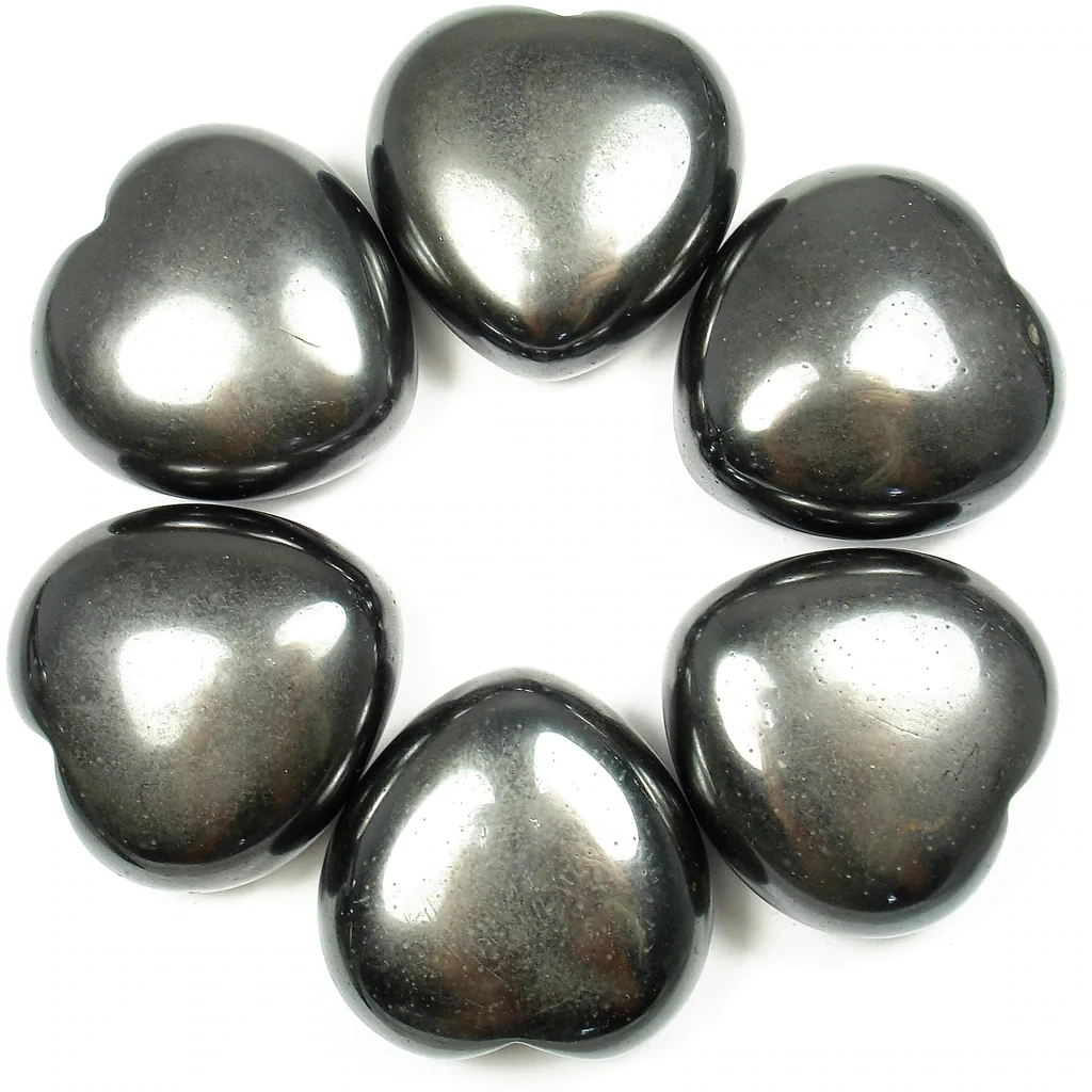 1 3/4&quot; Hematite heart