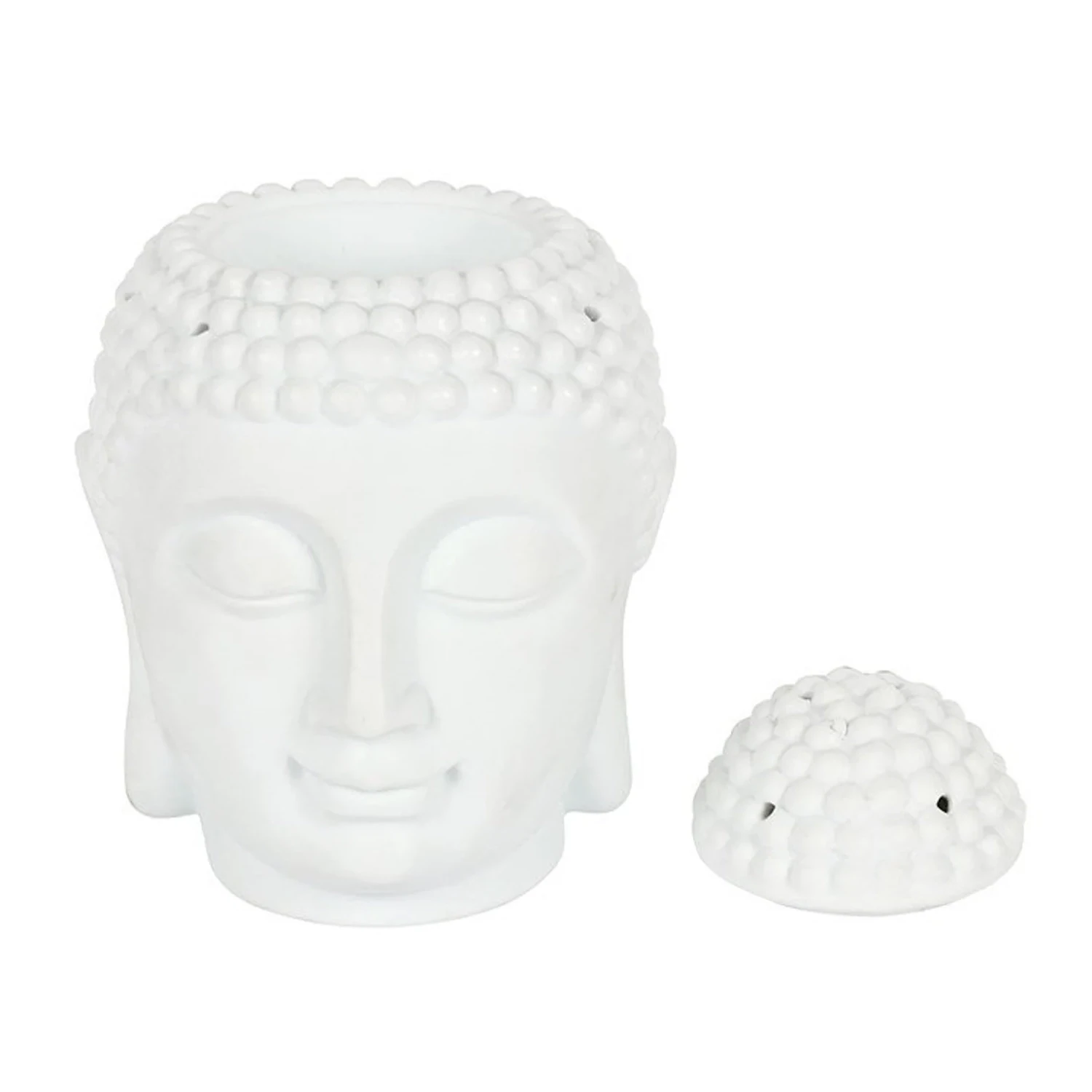 Buddah Head Oil Burner - White