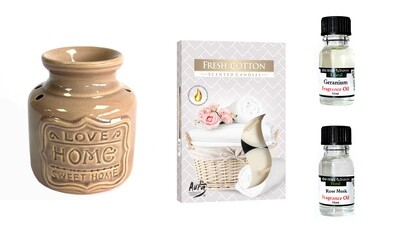 &quot;Home&quot; Oil Burner and Fragrance Oils Kit