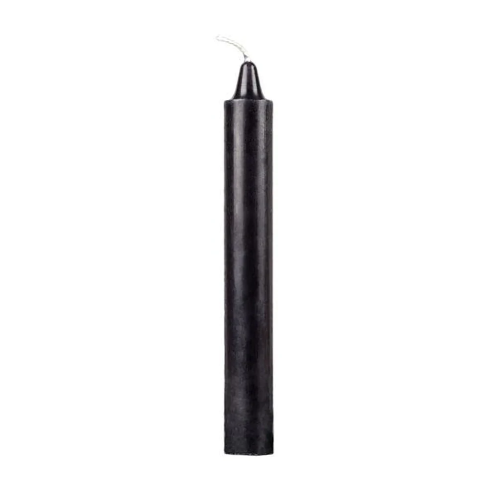 Black 6&quot; taper candle