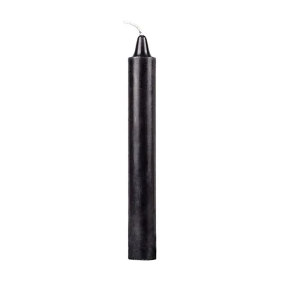 Black 6&quot; taper candle