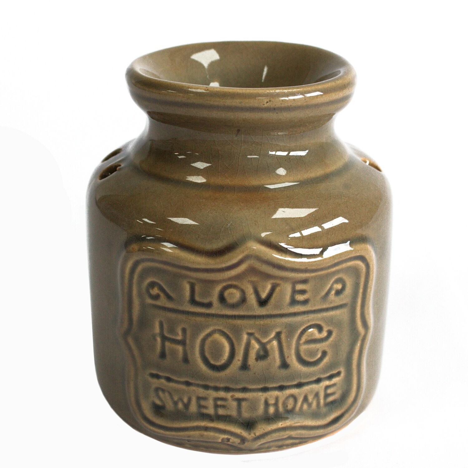 Lrg Home Oil Burner - Love Home Sweet Home (Green)