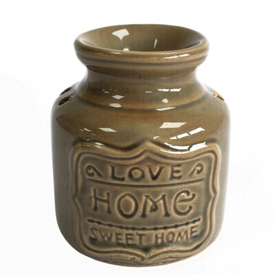 Lrg Home Oil Burner - Love Home Sweet Home (Green)