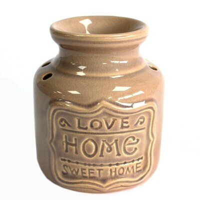 Lrg Home Oil Burner - Love Home Sweet Home (Tan)