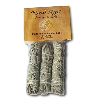 White Sage smudge stick 3pk 3&quot;