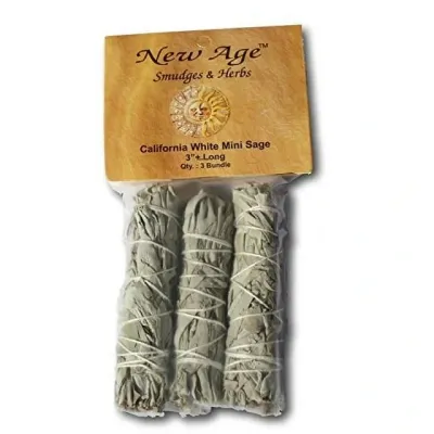 White Sage smudge stick 3pk 3"