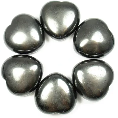 1 3/4" Hematite heart