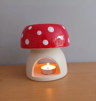 Fairy Toadstool House Ceramic Oil Burner