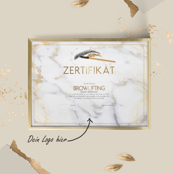 Zertifikat DIN A4 - Browlifting / Augenbrauenlifting