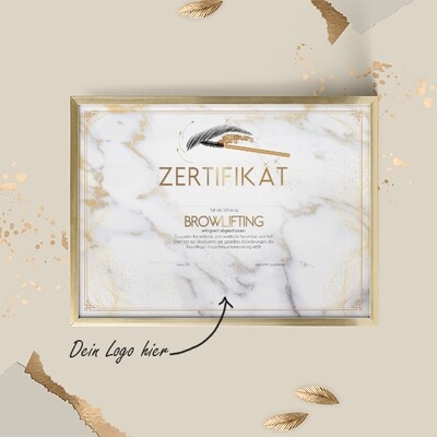 Zertifikat DIN A4 - Browlifting / Augenbrauenlifting