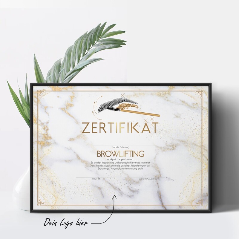 Zertifikat DIN A4 - Browlifting / Augenbrauenlifting