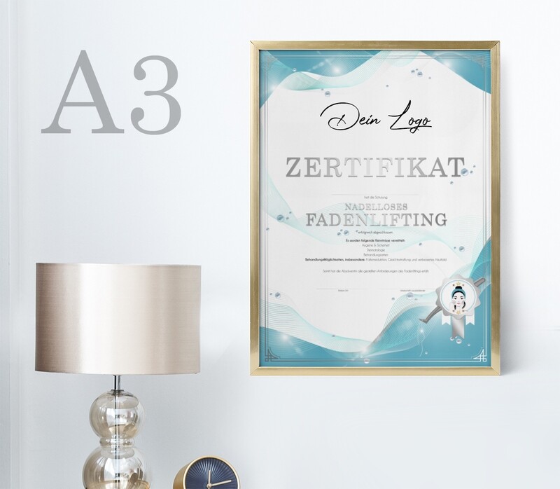Zertifikat DIN A3 - Seidenfadenlifting