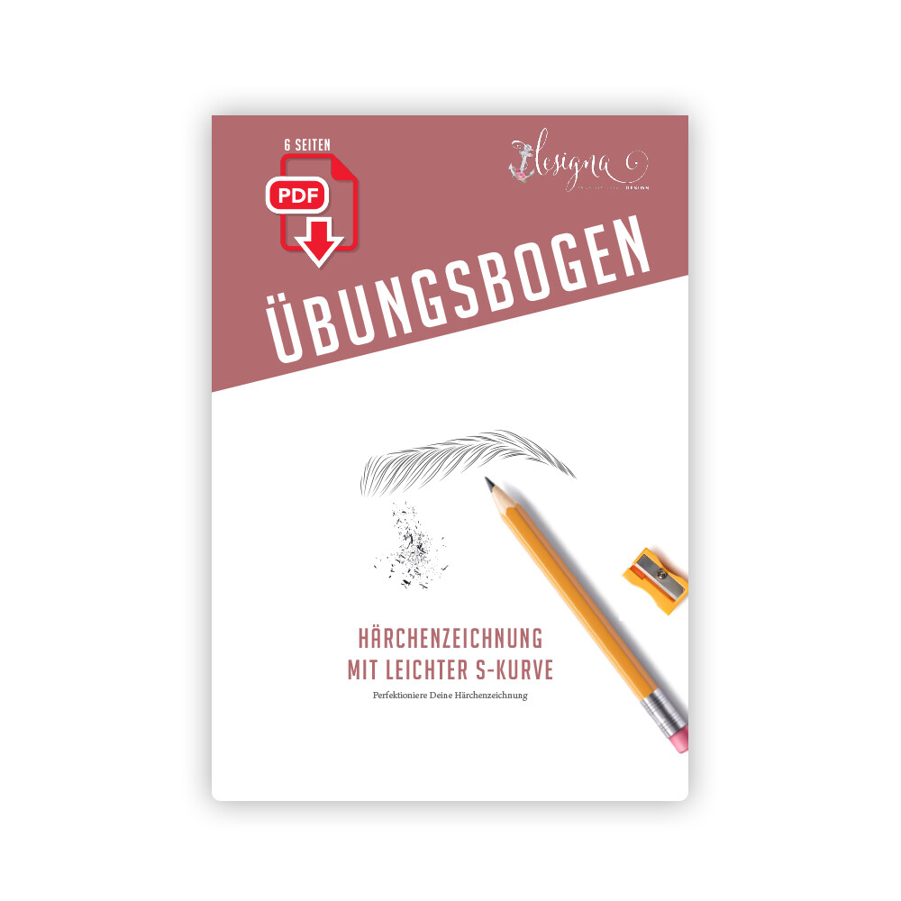 Übungsbogen: Härchen mit leichter S-Kurve zeichnen