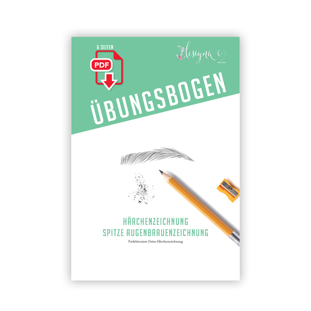 Übungsbogen: Spitze Augenbrauenzeichnung