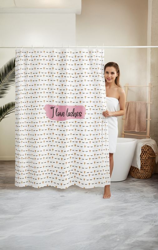 Duschvorhang „I Love Lashes“ 💕