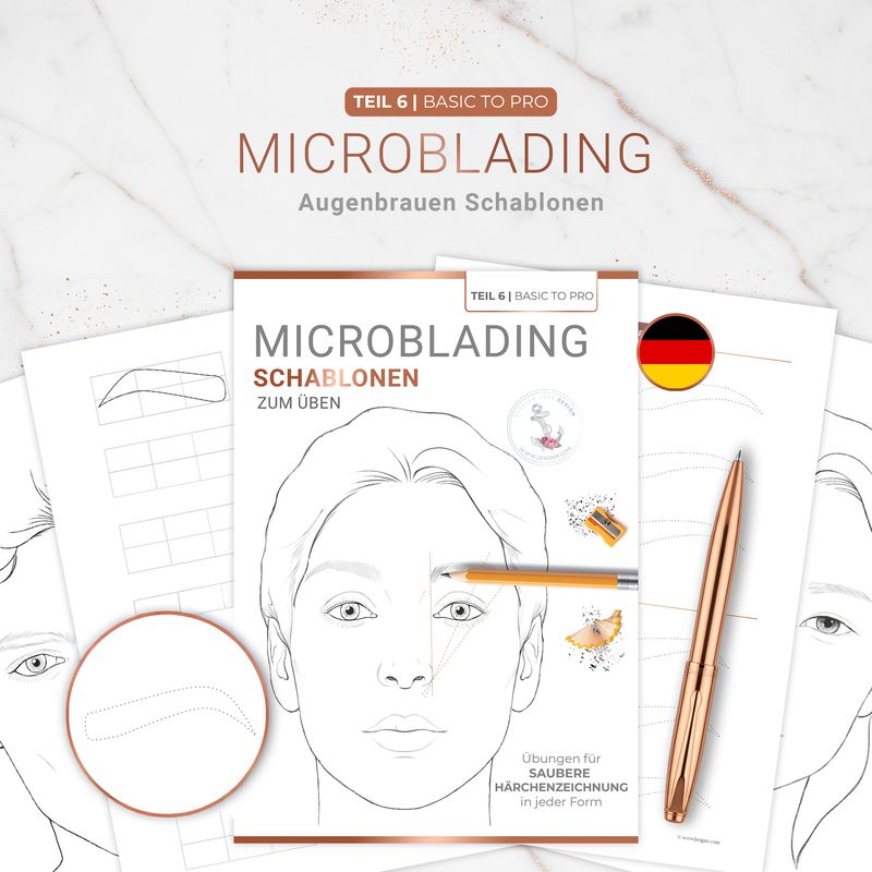 Teil 6: Microblading Schablonen & Augenbrauenformen zum Üben Teil 6: Microblading Schablonen & Augenbrauenformen zum Üben