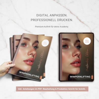 Wimpernlifting Schulungsunterlagen / Canva-Edition