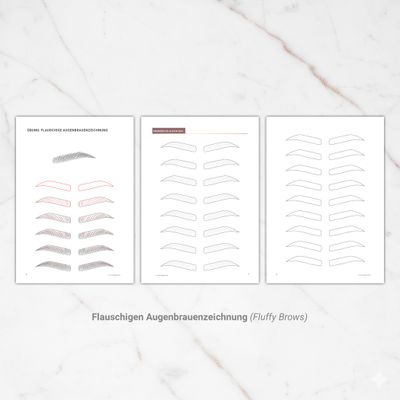 Härchenzeichnung | Fluffy Brows (PDF Übungsset)