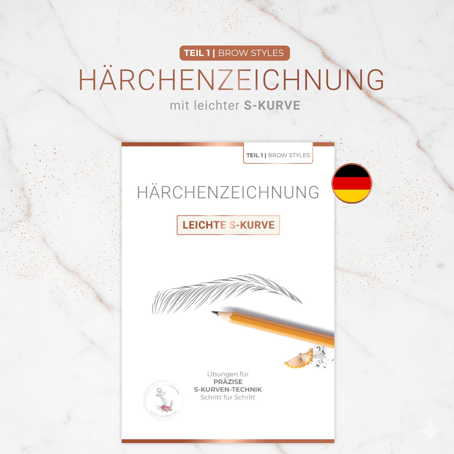 Härchenzeichnung | Leichte S-Kurve (PDF Übungsset)
