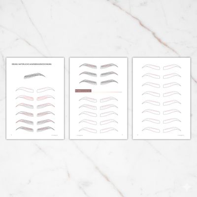Härchenzeichnung | Natürlicher Brow-Look (PDF Übungsset)
