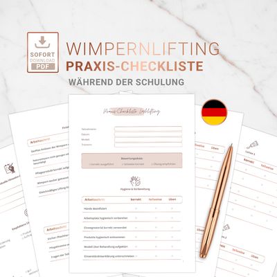 Praxis-Checkliste Lashlifting (PDF) A4, druckbar Praxis-Checkliste Lashlifting (PDF) A4, druckbar