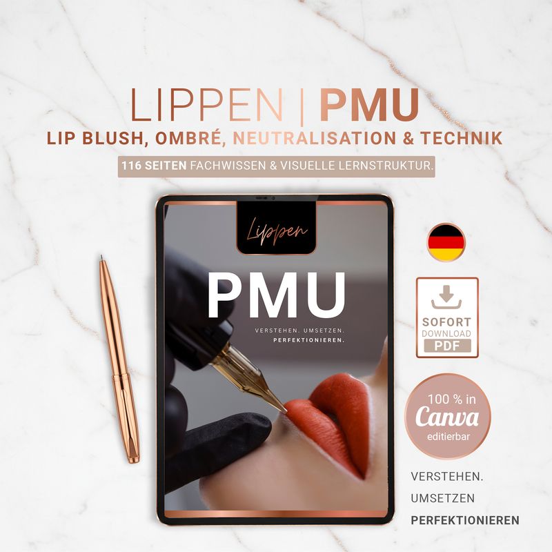Canva Premium Edition | PMU Lippen | Editierbar | Eigenes Branding Canva Premium Edition | PMU Lippen | Editierbar | Eigenes Branding