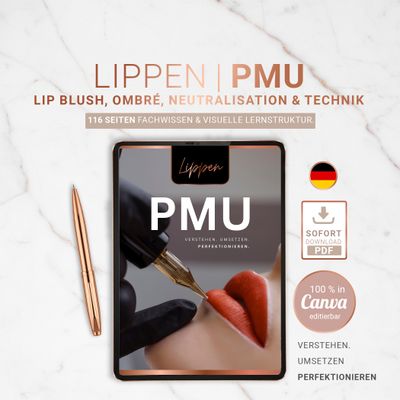 Canva Premium Edition | PMU Lippen | Editierbar | Eigenes Branding