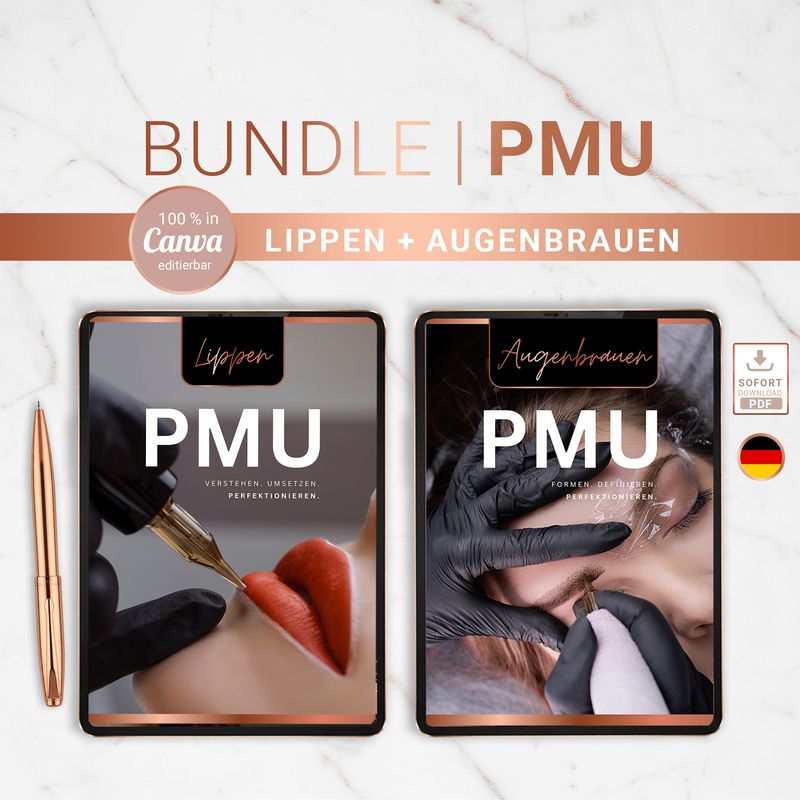 PMU Bundle | Lippen + Augenbrauen | Canva Premium Edition inkl. PDF-Fachbüchern | Eigenes Branding PMU Bundle | Lippen + Augenbrauen | Canva Premium Edition inkl. PDF-Fachbüchern | Eigenes Branding