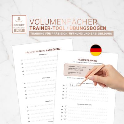 Volumenfächer Training | Wimpernverlängerung Übungsbogen PDF Volumenfächer Training | Wimpernverlängerung Übungsbogen PDF