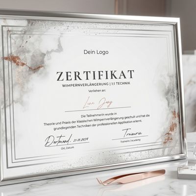 Blanko Beauty Zertifikat Vorlage | Canva & PDF