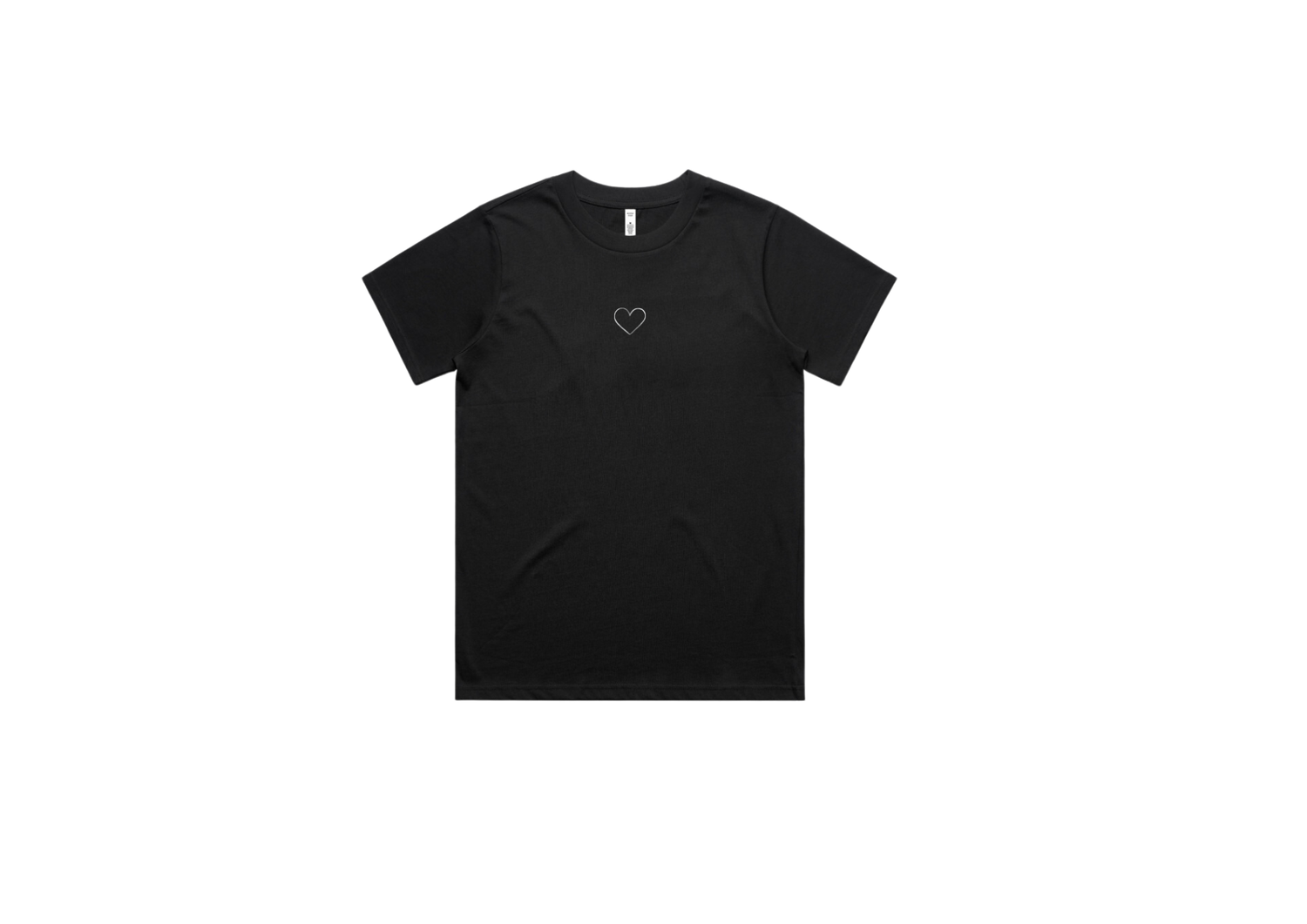 BM Heart Women&#39;s Classic Tee, Colour: Black, Size: XS