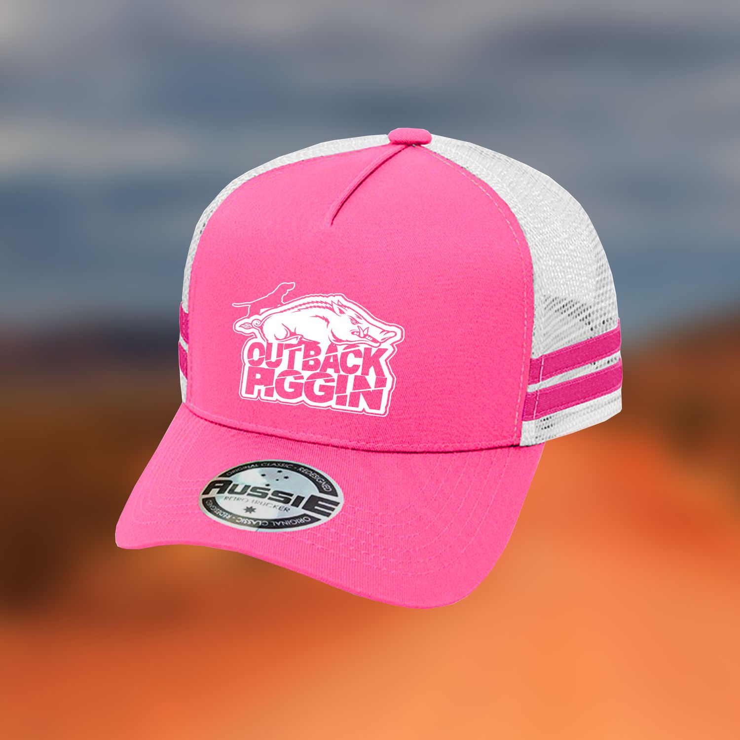 Outback Piggin Trucker Cap Pink/White