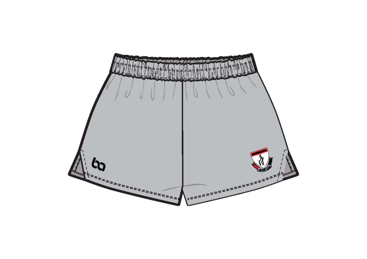 Birregurra Cricket Club Shorts- Light Grey
