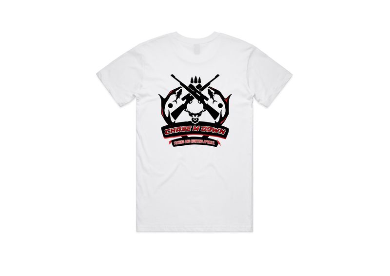 Chase M Down Tee White- Adults