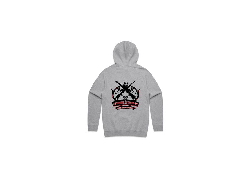 Chase M Down Hoodie Grey Marle-Adults