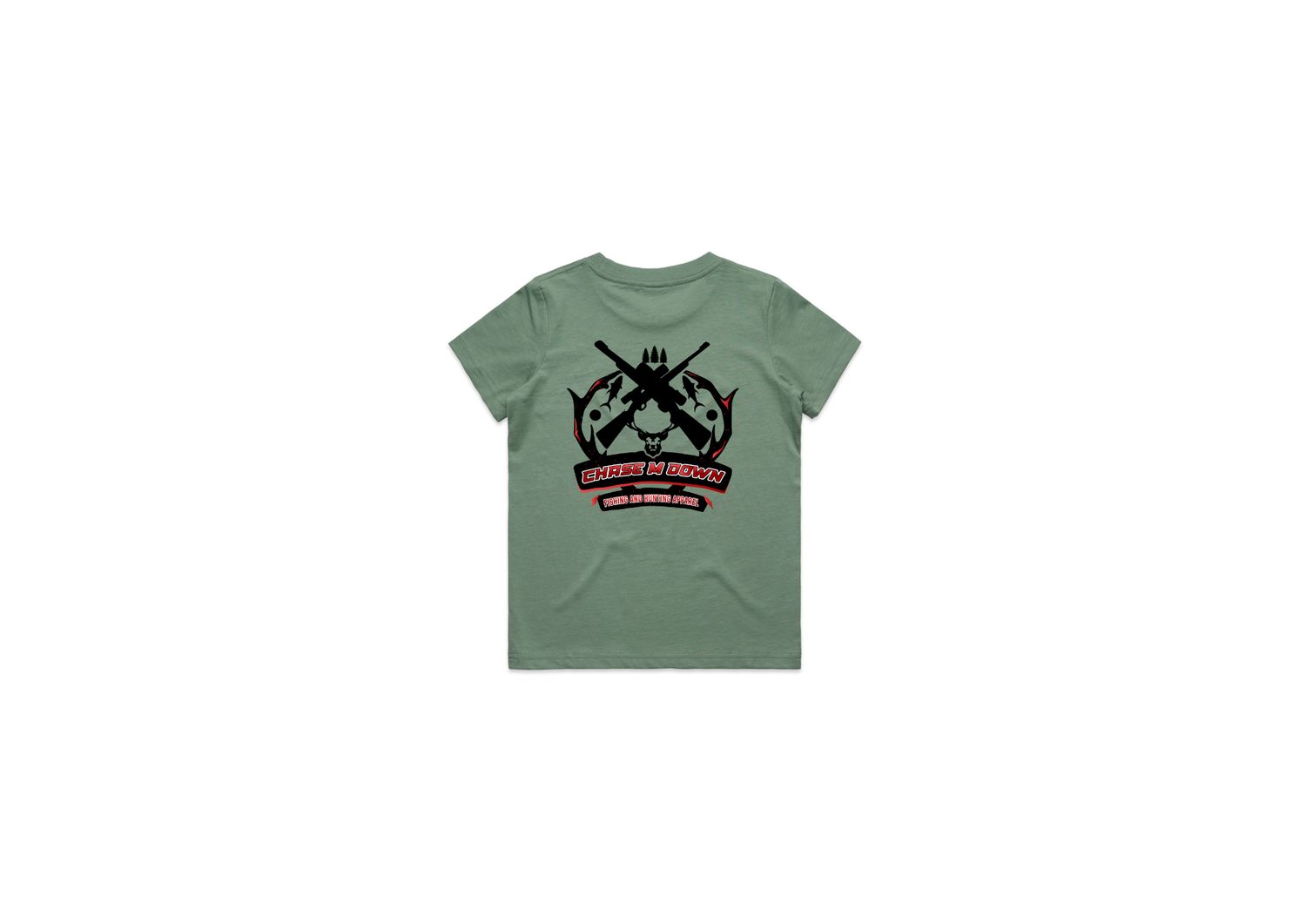 Chase M Down Tee Sage- Kids