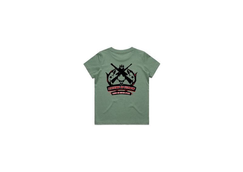 Chase M Down Tee Sage- Kids