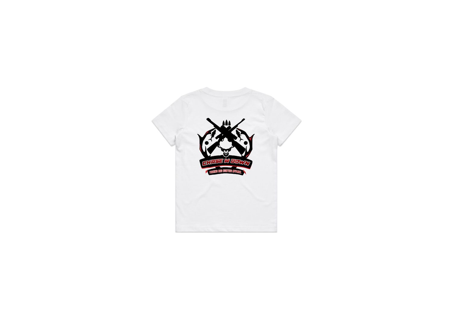 Chase M Down Tee White- Kids