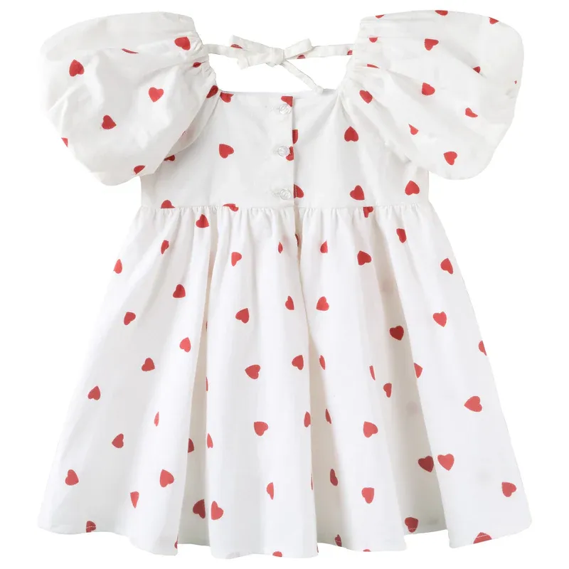 DK Love Hearts Puff Sleeve Dress