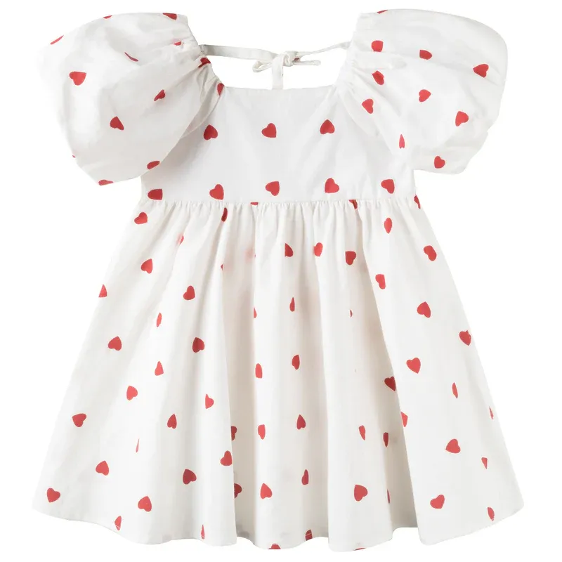 DK Love Hearts Puff Sleeve Dress