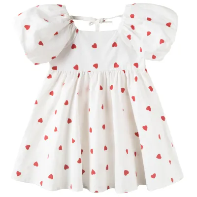 DK Love Hearts Puff Sleeve Dress