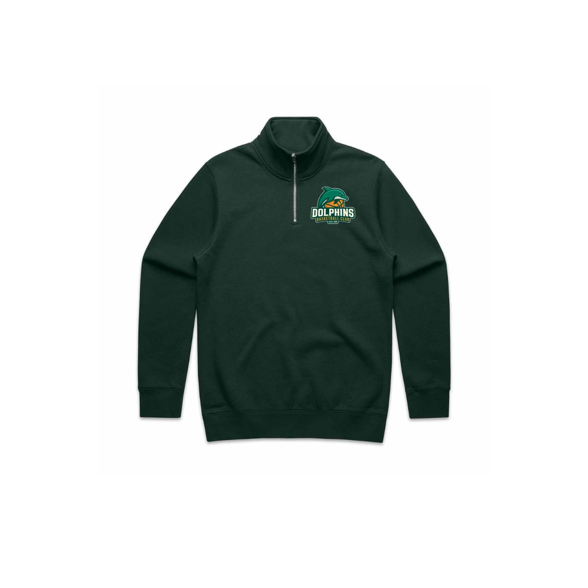Dolphins Basketball 1/2 zip Green