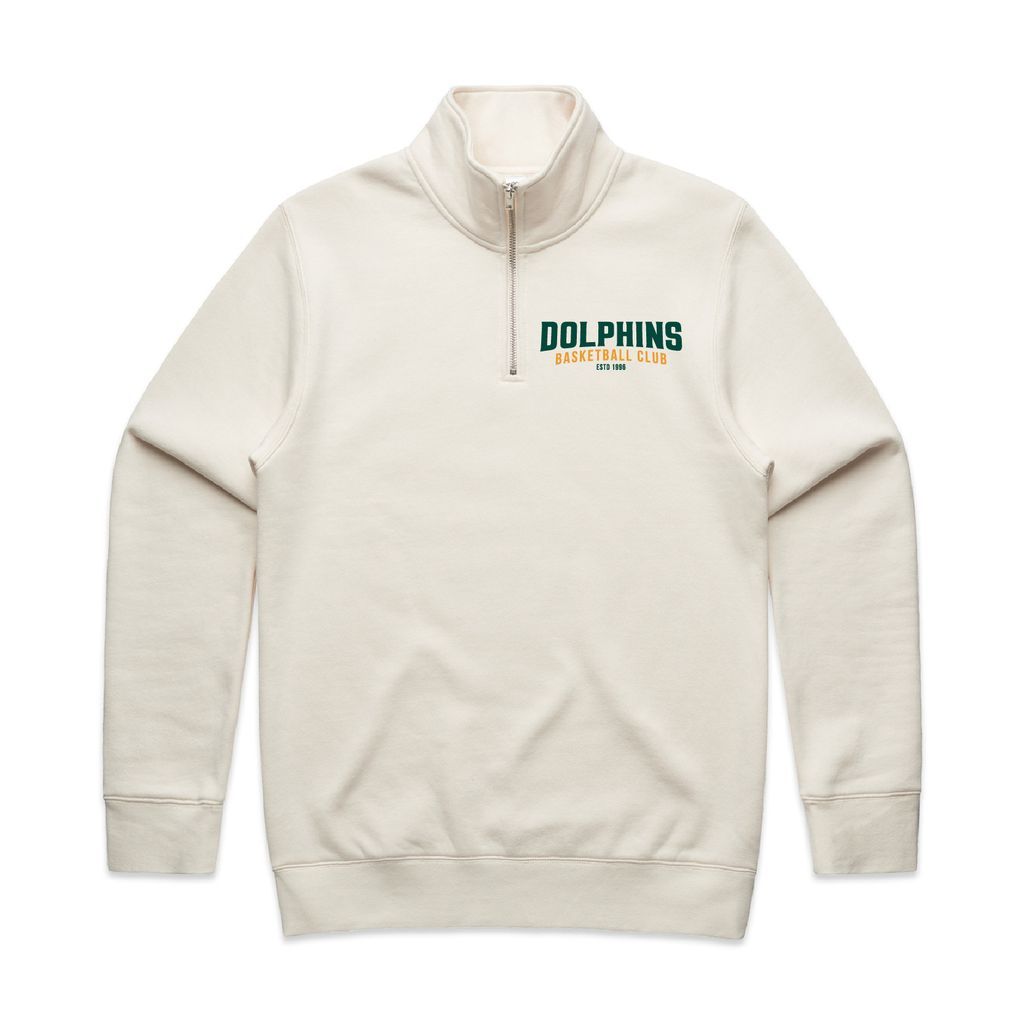 Dolphins Basketball 1/2 Zip ECRU