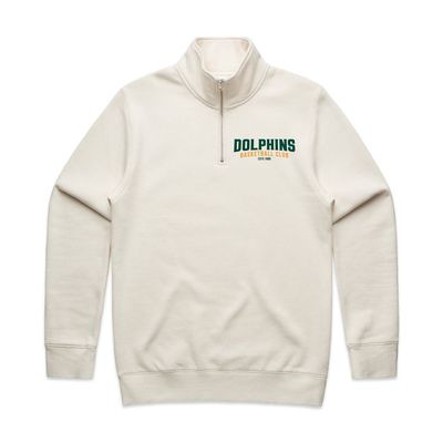 Dolphins Basketball 1/2 Zip ECRU