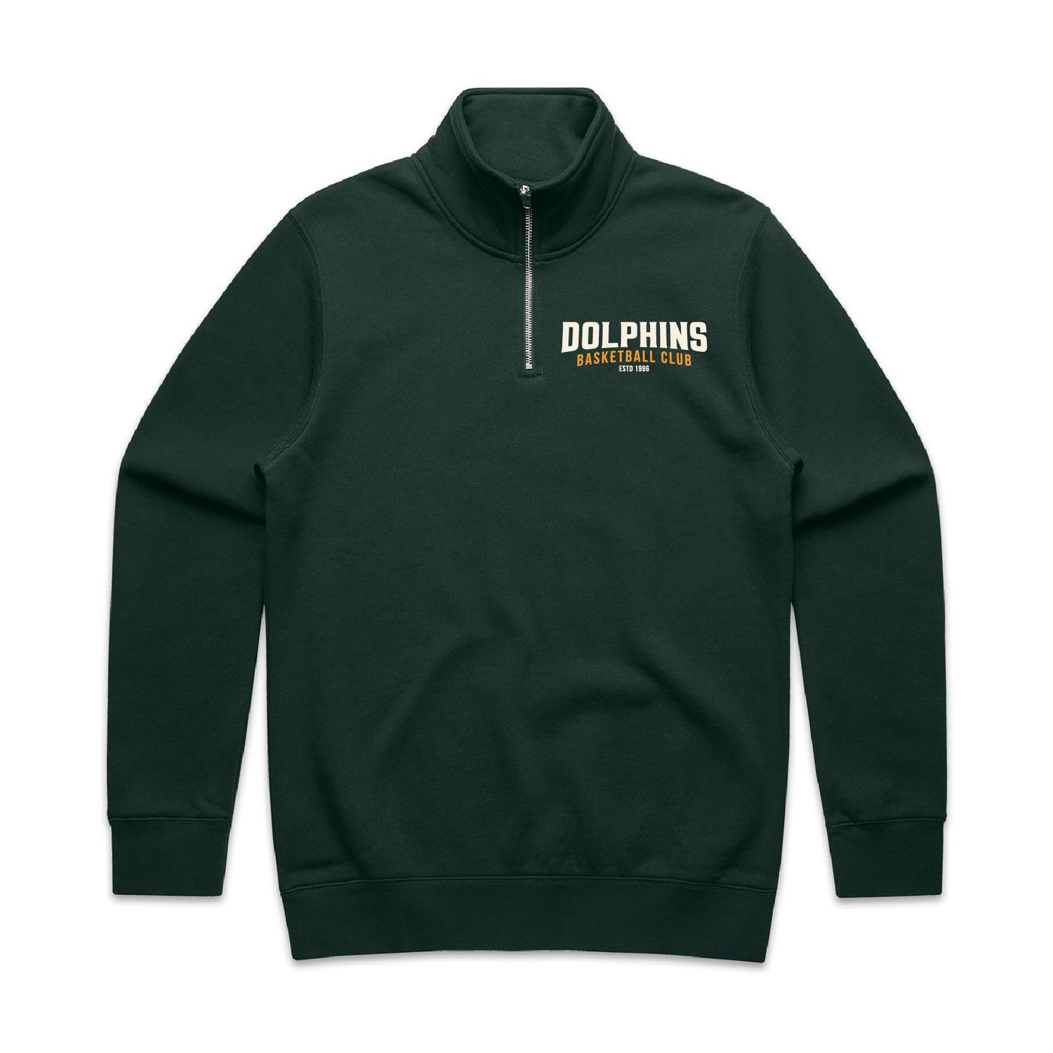 Dolphins Basketball 1/2 zip Green