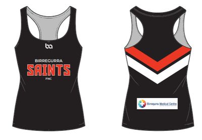 Birregurra Netball Training Singlet-Womens Cut