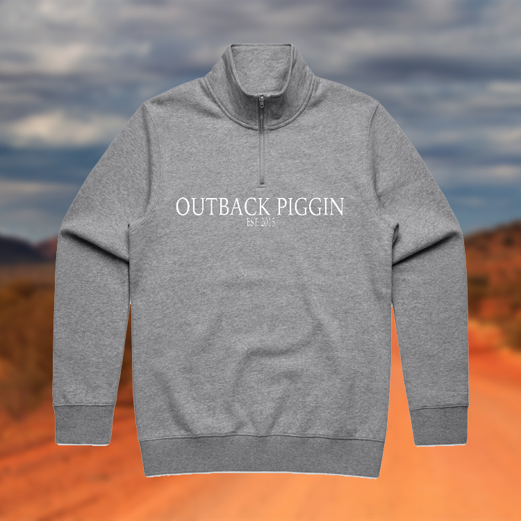 Outback Piggin Embroidered 1/2 Zip- Mens